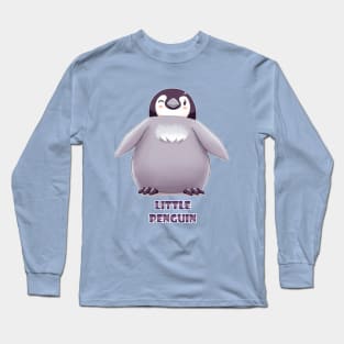 Baby Emperor Penguin Chick (Words) Long Sleeve T-Shirt